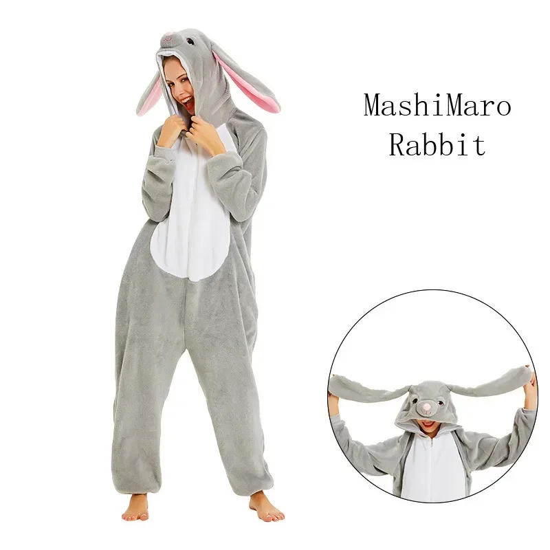Animale Kigurumi MashiMaro Coniglio Anime Costumi Cosplay Cartoon Onesies Donna Uomo Pigiama Per Adulti Bambini Tute intere