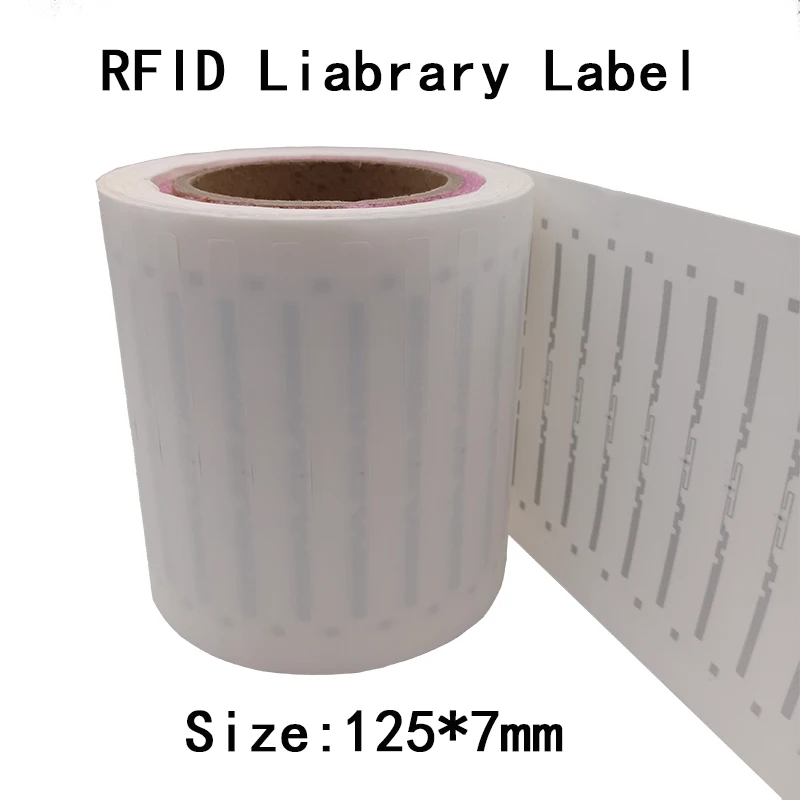 50pcs 125*7mm Passive Label Adhesive Stive UHF RFID Tag For Library Management