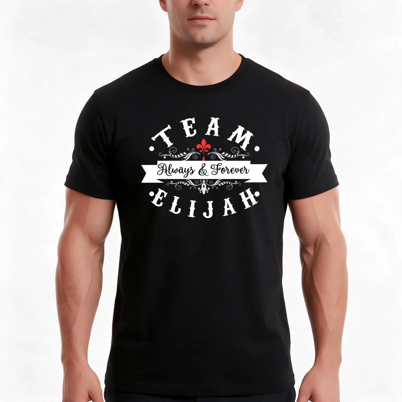 Team Elijah. T-Shirt Summer Casual Cotton Tee Oversized Streetwear Tops Vintage Graphic Print Loose Fit Short Sleeve