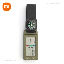 Xiaomi Wellink Mini Temperature Humidity Instruments Outdoor Camping Mountaineering Vehicle Pendant Keychain Compass Thermometer