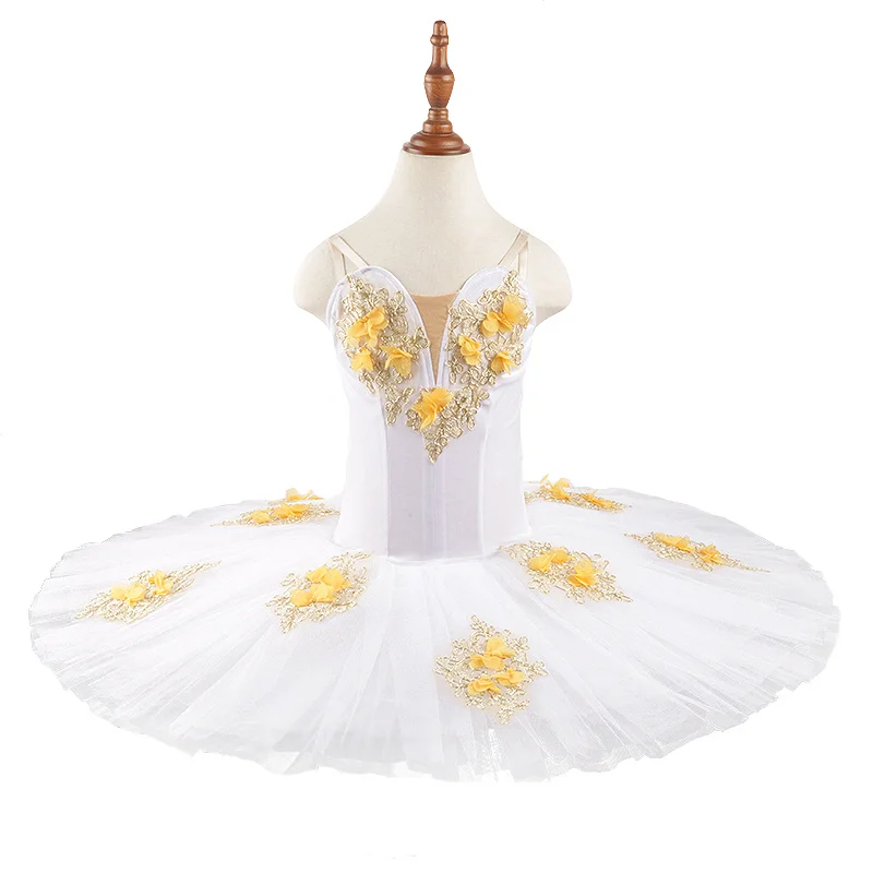 Cheap Exquisite Design Custom Size Custom Color Performance Dance Kids Girls Pre-professional Wear 7 Layers White Ballet Tutu