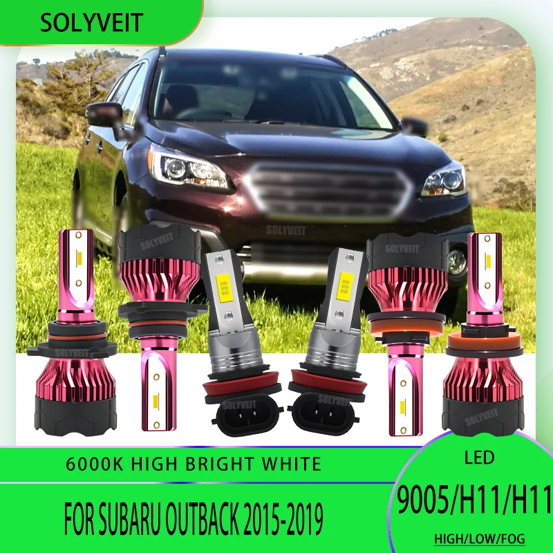 

Upgrade 12V LED 9005 H11 Headlights High Low Beam H11 Foglight Conversion Bulb Kit For Subaru Outback 2015 2016 2017 2018 2019