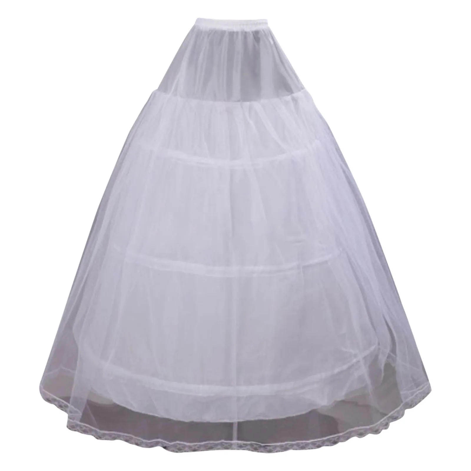 High Quality White 3 Hoops Petticoat Crinoline Slip Underskirt For Wedding Costume Dress Bridal Gown In Stock Accessory