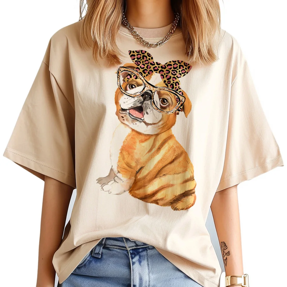 Camiseta Pug para mujer, top de cómic japonés, ropa de cómic para niña