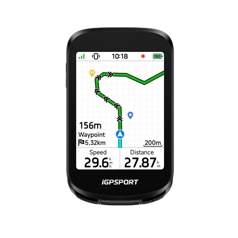 iGPSPORT BSC200 Pro: kleurrijk fietscomputer met touchscreen, GPS-navigatie, draadloze snelheidsmeter voor fietsen.