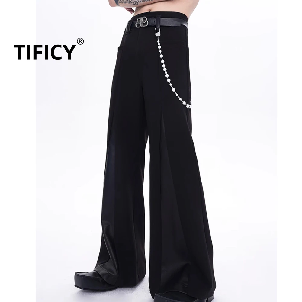 

Мужские летние брюки High Street Micro Pull Pants: широкие, струящиеся, в пол, повседневные, костюмные