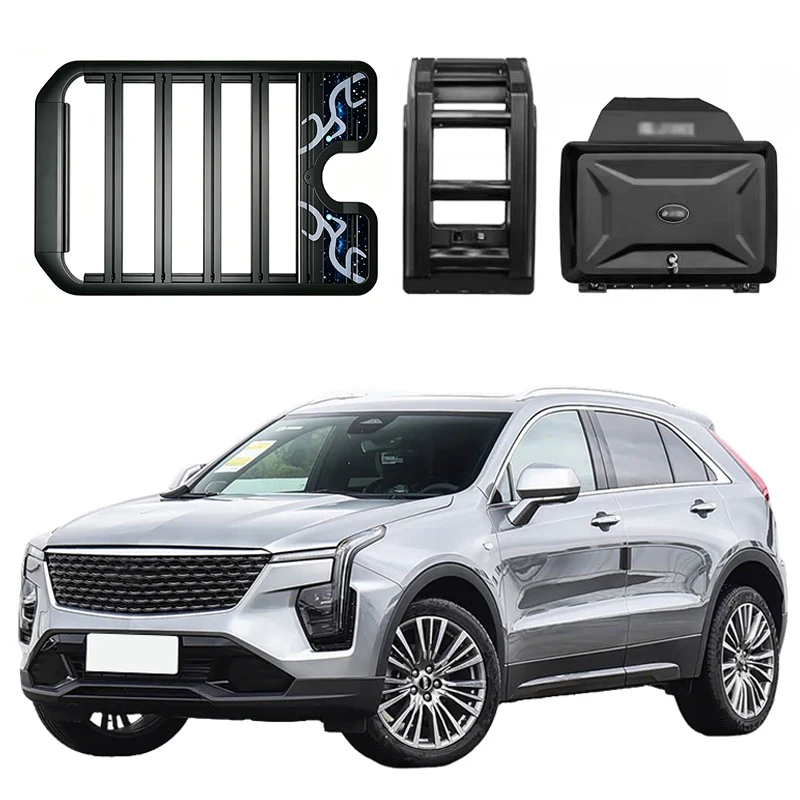 Aluminum Alloy Car Roof Cargo Luggage Rack Baskets Side Ladder Side Box for Cadillac XT4 2018-2024 2025+
