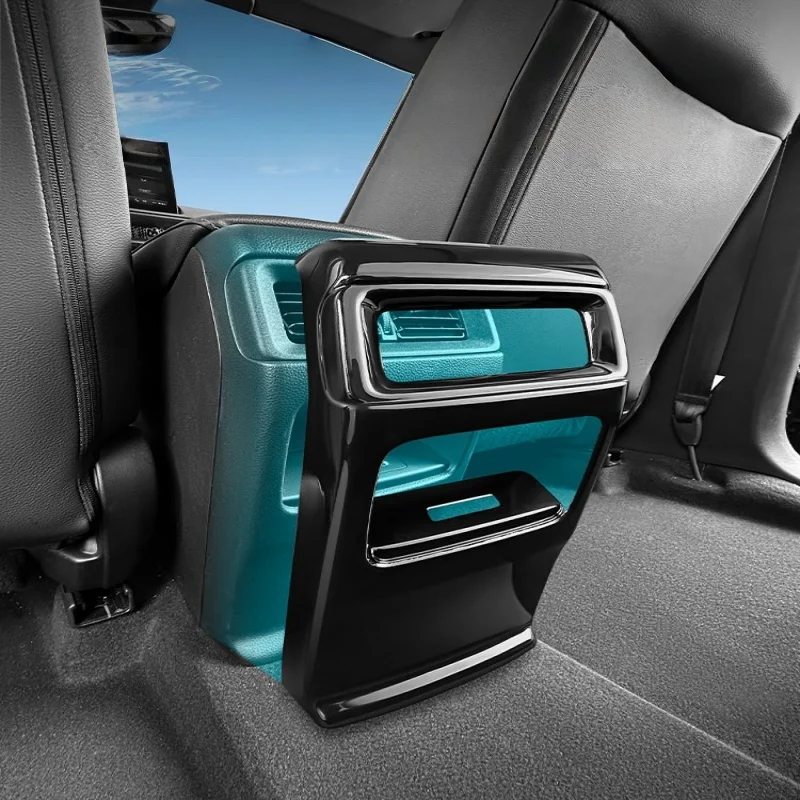 

For Honda CRV BREEZE 2023-2026 ABS Carbon Fiber Car Rear Seat Air Conditioner Air Outlet Anti-Kick Frame Interior Accessories