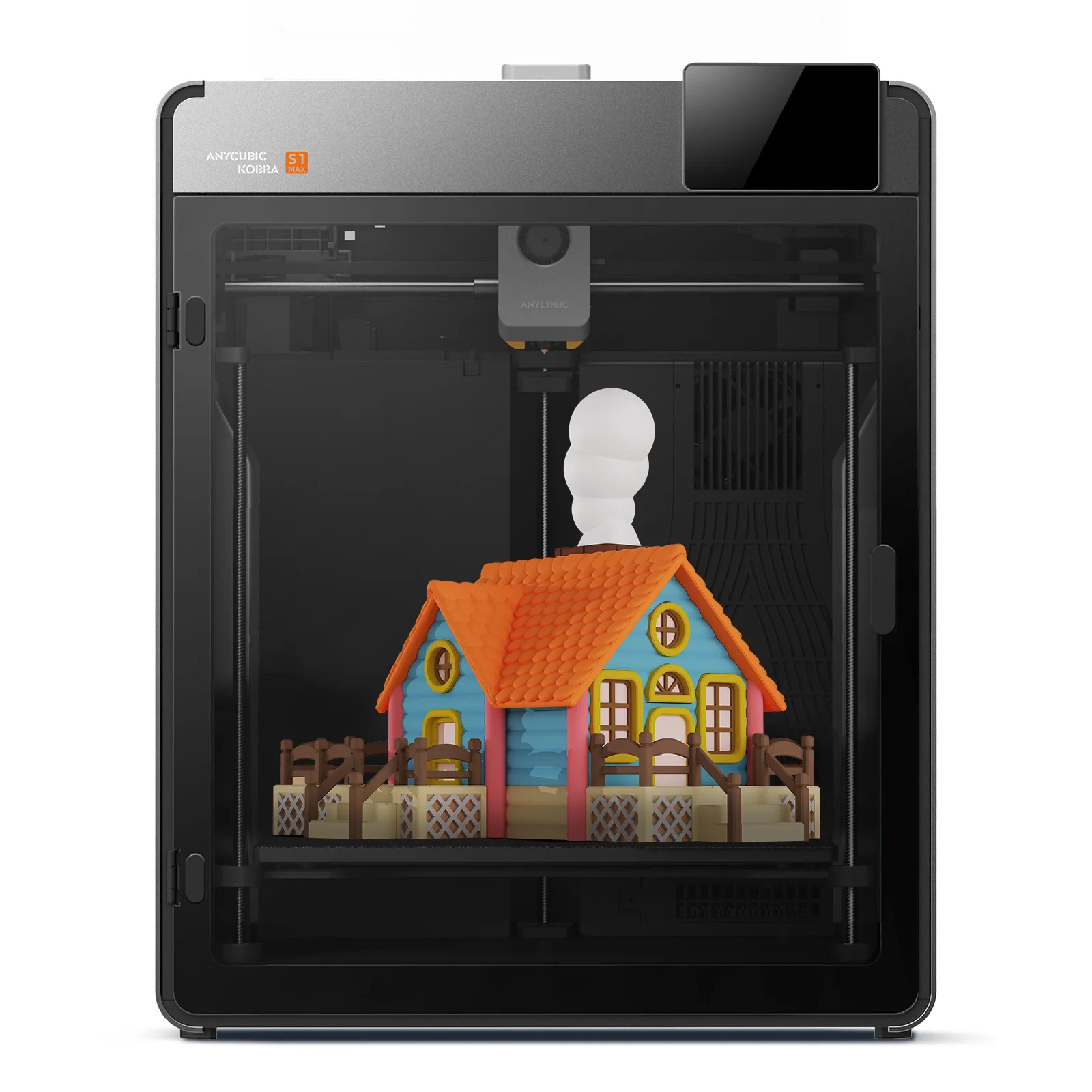 ANYCUBIC Kobra S1 Max 3D-Drucker, 350 ℃   Hotend, Extruder aus gehärtetem Stahl, bis zu 600 mm/s, Druckgeschwindigkeit, Bauvolumen 350 x 350 x 350 mm