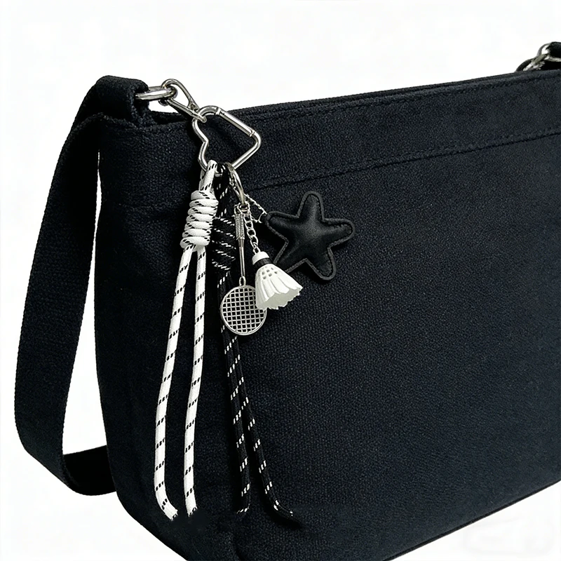 Neue Handgefertigte Leder-Taschenkette Multifunktionale Abnehmbare Geflochtene Seilkette Taschenanhänger Zubehör