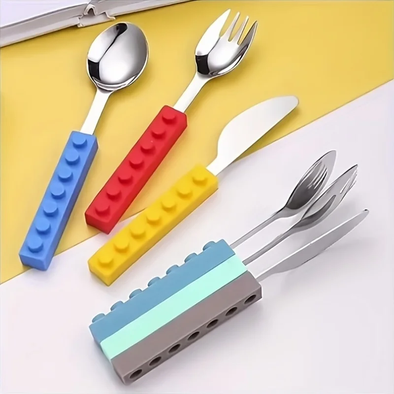 

3 шт. детская строительная посуда, образовательные инструменты для кормления для малышей