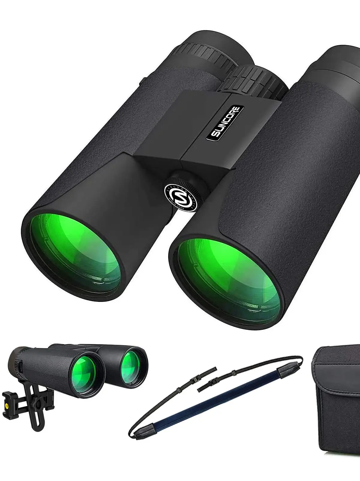 

Бинокль 10x42 HD для взрослых — мощный модернизированный телефонный адаптер | Большой обзор с четким видением при слабом освещении | Легкий и W