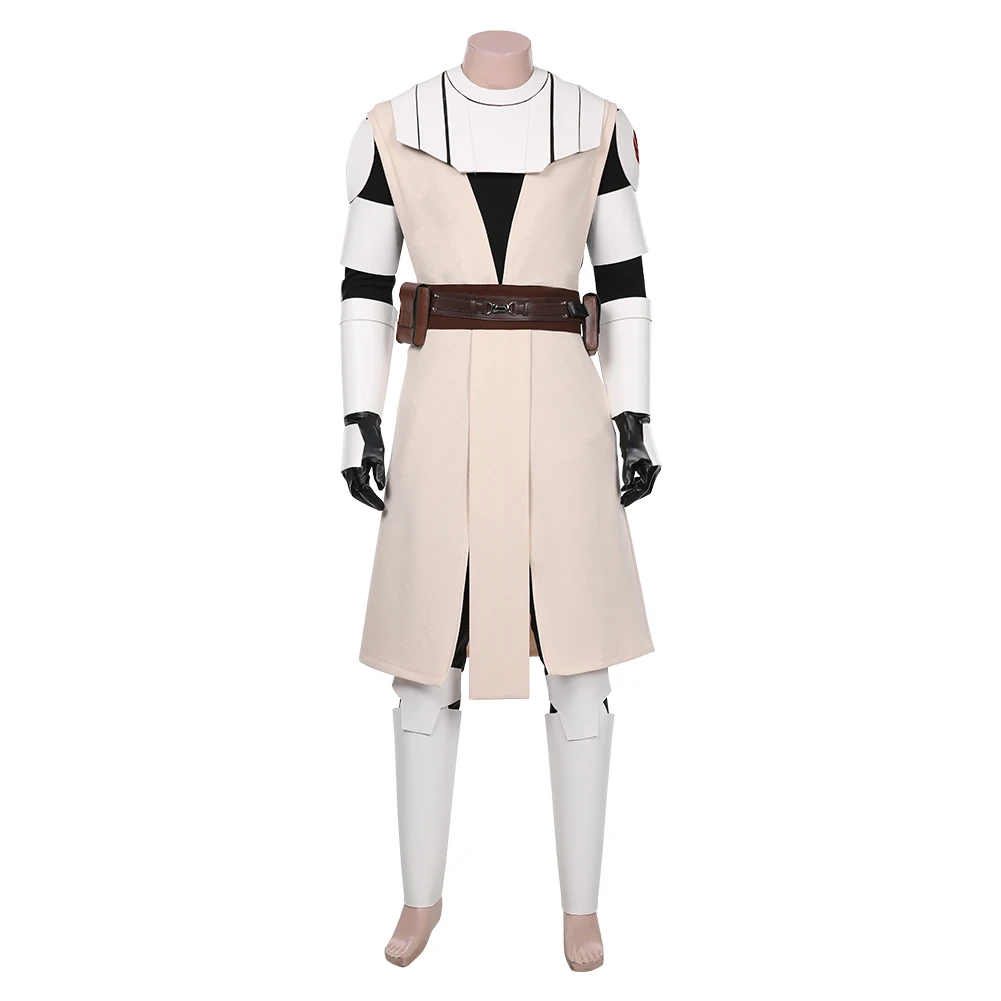 Costume de Cosplay Obi Wan Kenobi pour Homme, Manteau Coupe-vent, Pantalon, Tenue Fantaisie, Halloween, Carnaval, ix, Déguisement