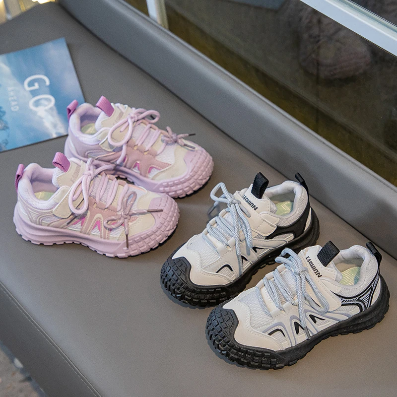 

Новинка 2024, спортивные кроссовки для мальчиков и девочек, детская уличная спортивная походная обувь, детские нескользящие модные кроссовки, треккинговая обувь унисекс