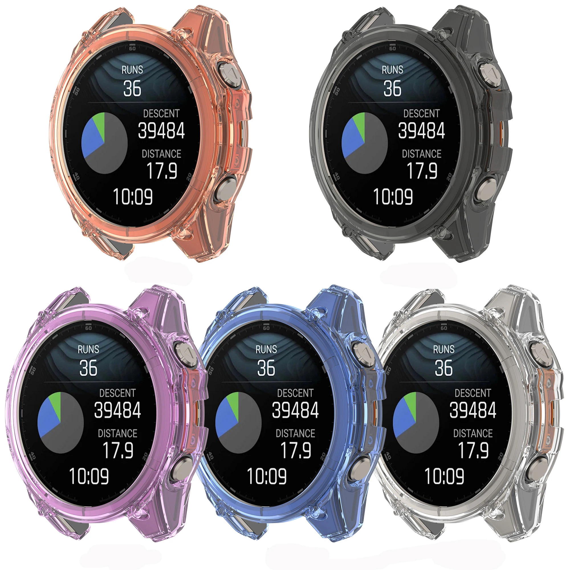 Replacement Silicone Transparent Protective Case For Garmin Fenix 8 47mm 51mm Clear TPU Cover For Fenix8 Watch Shell Accessories