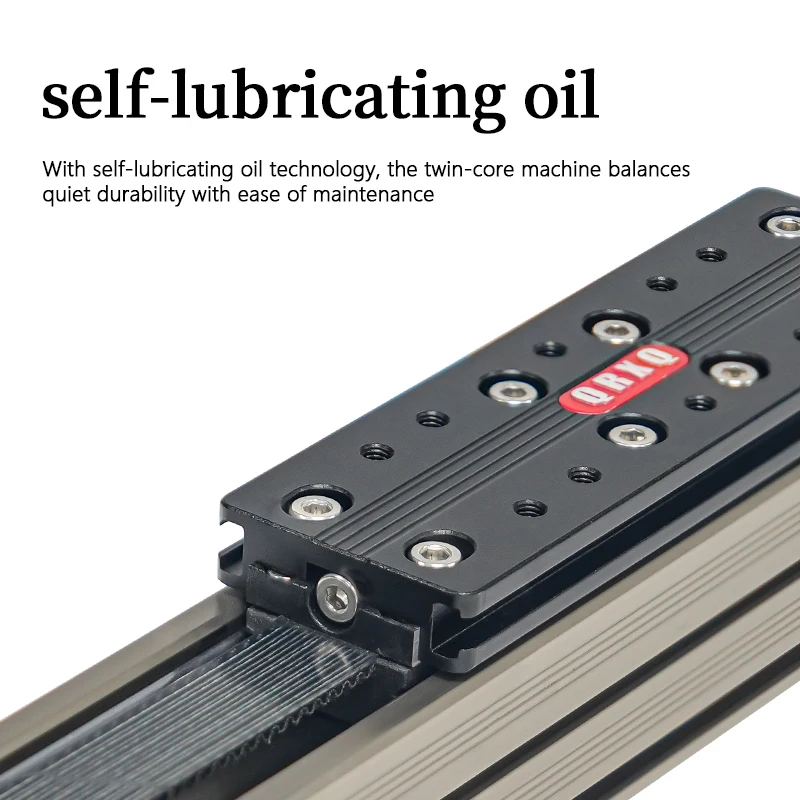 Moduł precyzyjnego pozycjonowania z prowadnicą paskową QRXQ RXP40 Nema17, montaż boczny, wysoka prędkość, skok 100mm-6000mm, napęd paskowy, prowadnica liniowa.