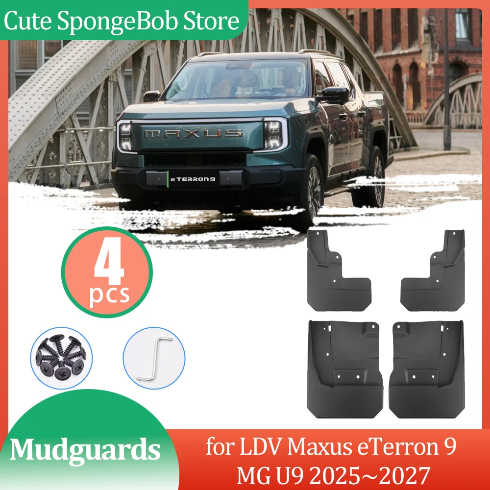 

Car Mudguards for LDV Maxus eTerron 9 MG U9 2025~2027 Mud Flaps Flare Flap Front Rear Fender Splash Part Auto Guard Accessories