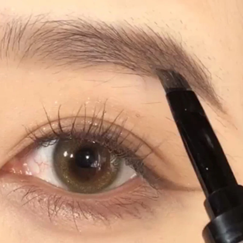 Wasserdichter Augenbrauen-Cremes tift mit Pinsel Make-up natürlichen matten Kontur Eyeliner liegend Seidenraupen gel nicht verschmieren Einstellung Augenbrauen