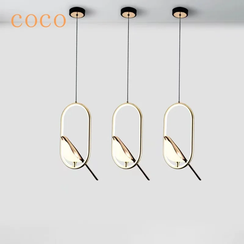 

2024 Modern Luxury New Fashion Art Nordic Creative Magpie Light Luxury Postmodern Personality Ceiling Lamp Study Bedroom Bed