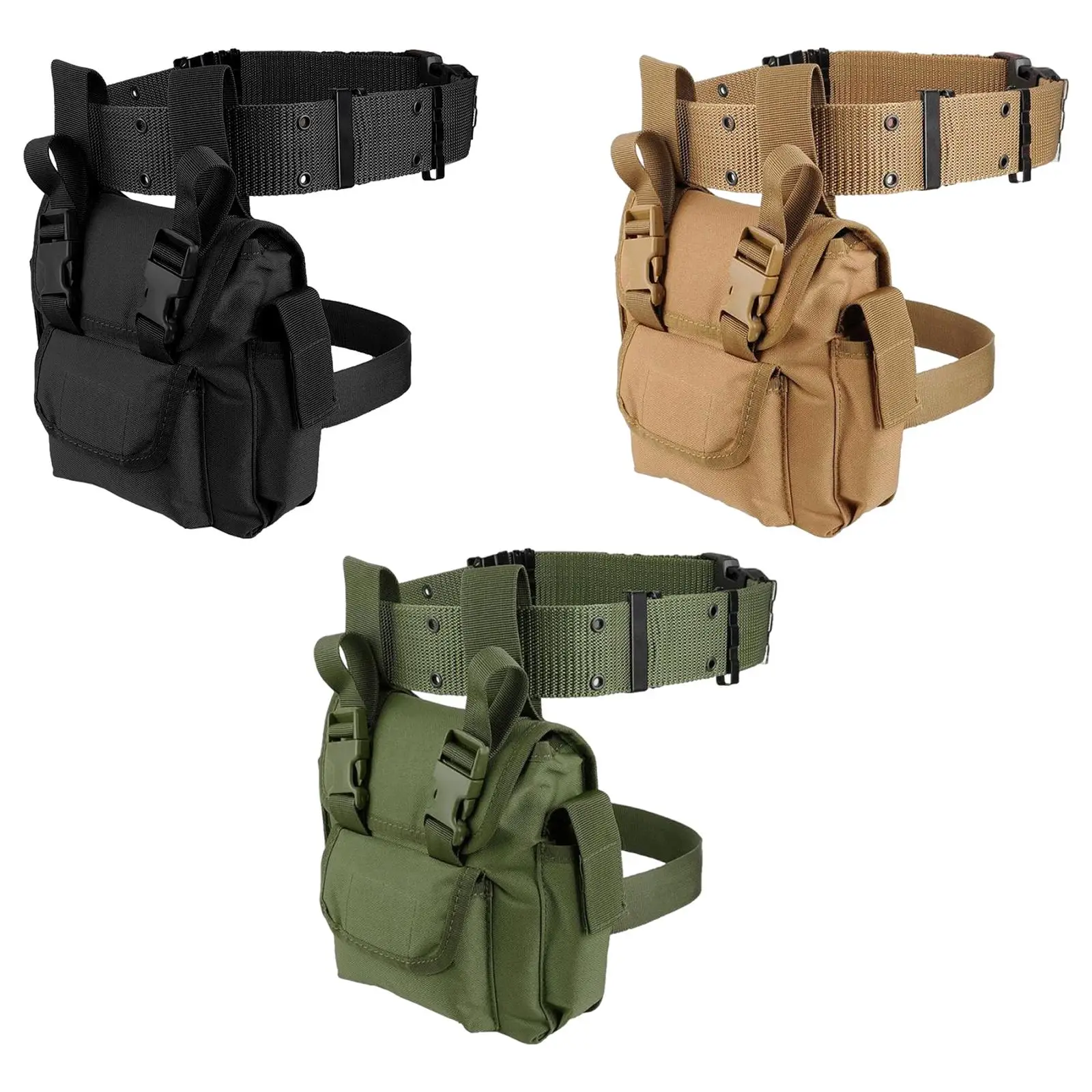 Bolsa clásica para muslo, riñonera con cinturón, resistente al desgaste, informal, para exteriores, para hombres, pesca, ciclismo, acampada, equitación