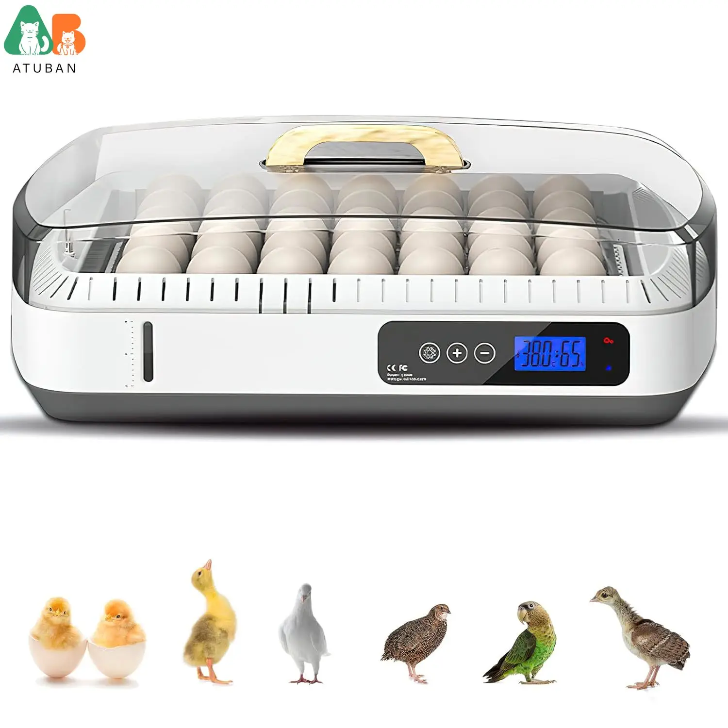 

Egg Incubator,35 Incubators for Hatching Eggs, Poultry Hatcher Machine with Automatic Egg Turning,Temperature & Humidity Control