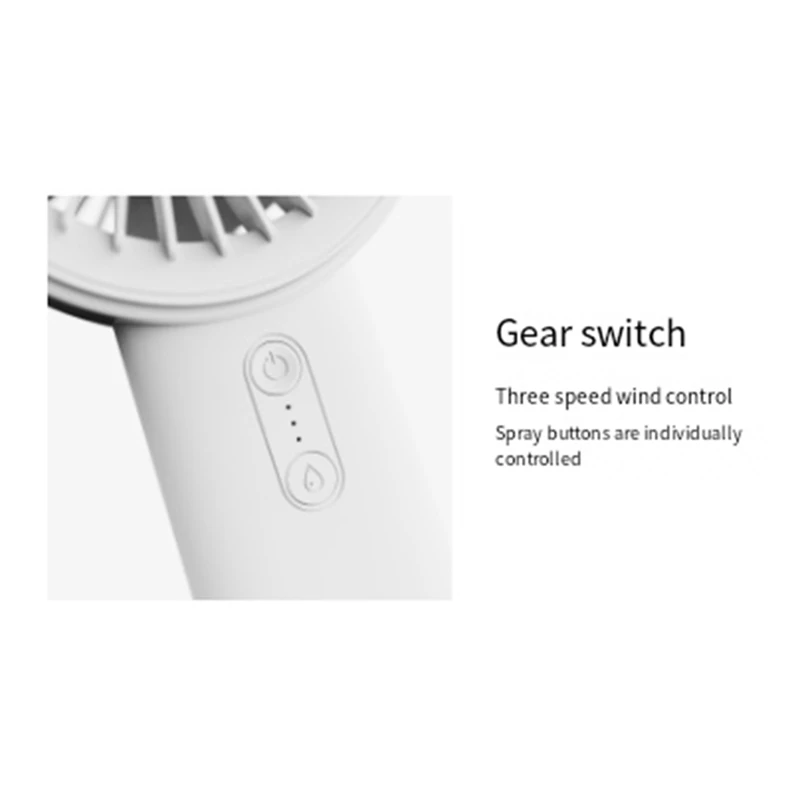 Misting Fan Portable Handheld Fan, 4000Mah Handheld Misting Fan Rechargeable Power Bank,Cooling Water Fan For Travel