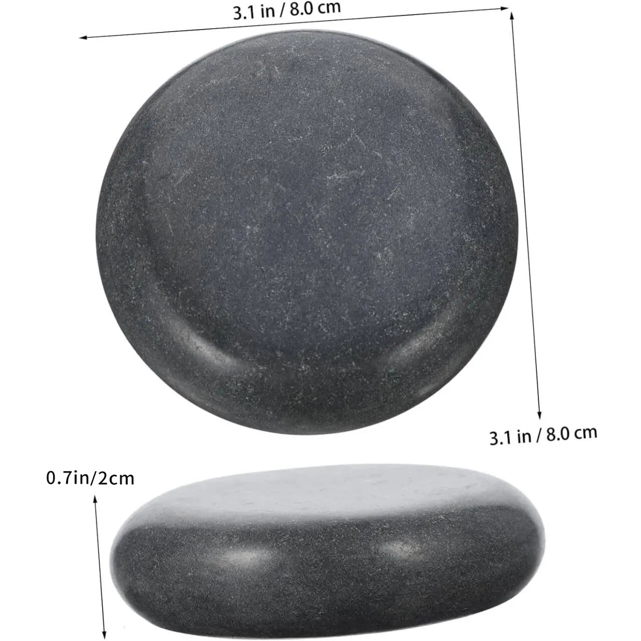 1Pcs 8x8CM Thumb Worry Hot Rocks Massage Natural Massage Polished Palm Pocket Stones Hot Compress Stone Obsidian For Pebble Spa