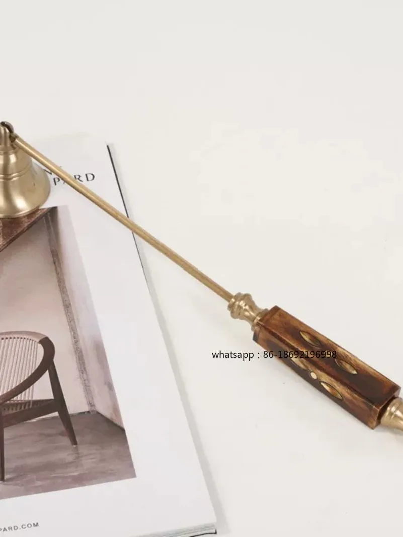 American Vintage Brass Cow Bone Handheld Candle Extinguisher Scented Candle Extinguisher Candle Cover Tool Decorative Ornaments
