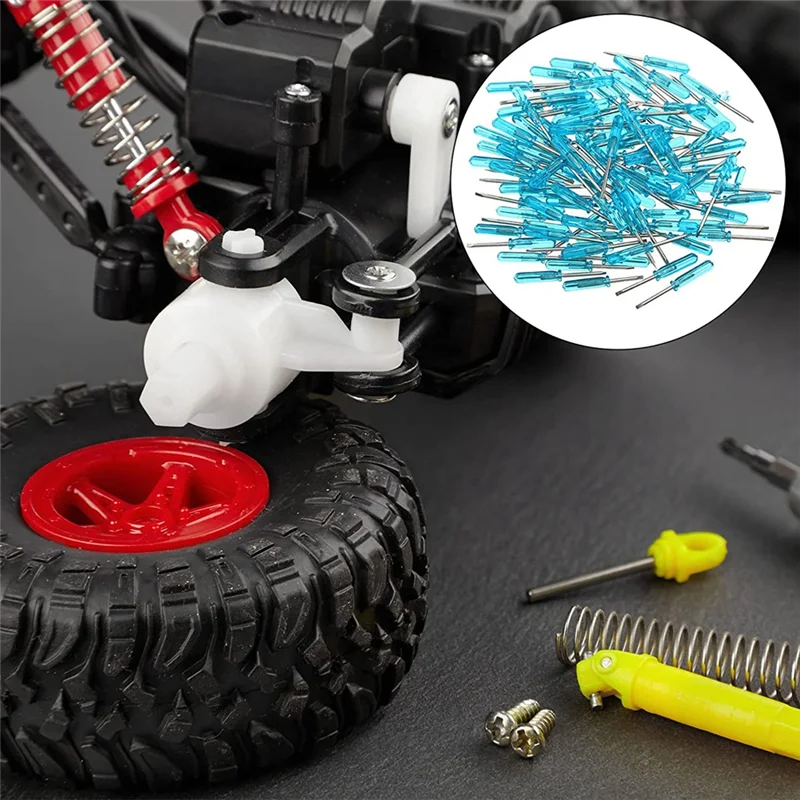 100 Pcs 2.0 mm Mini Screwdriver with Blue Handle for Watches Cellphone HDD Camera Laptop Repair Tool (Slotted)