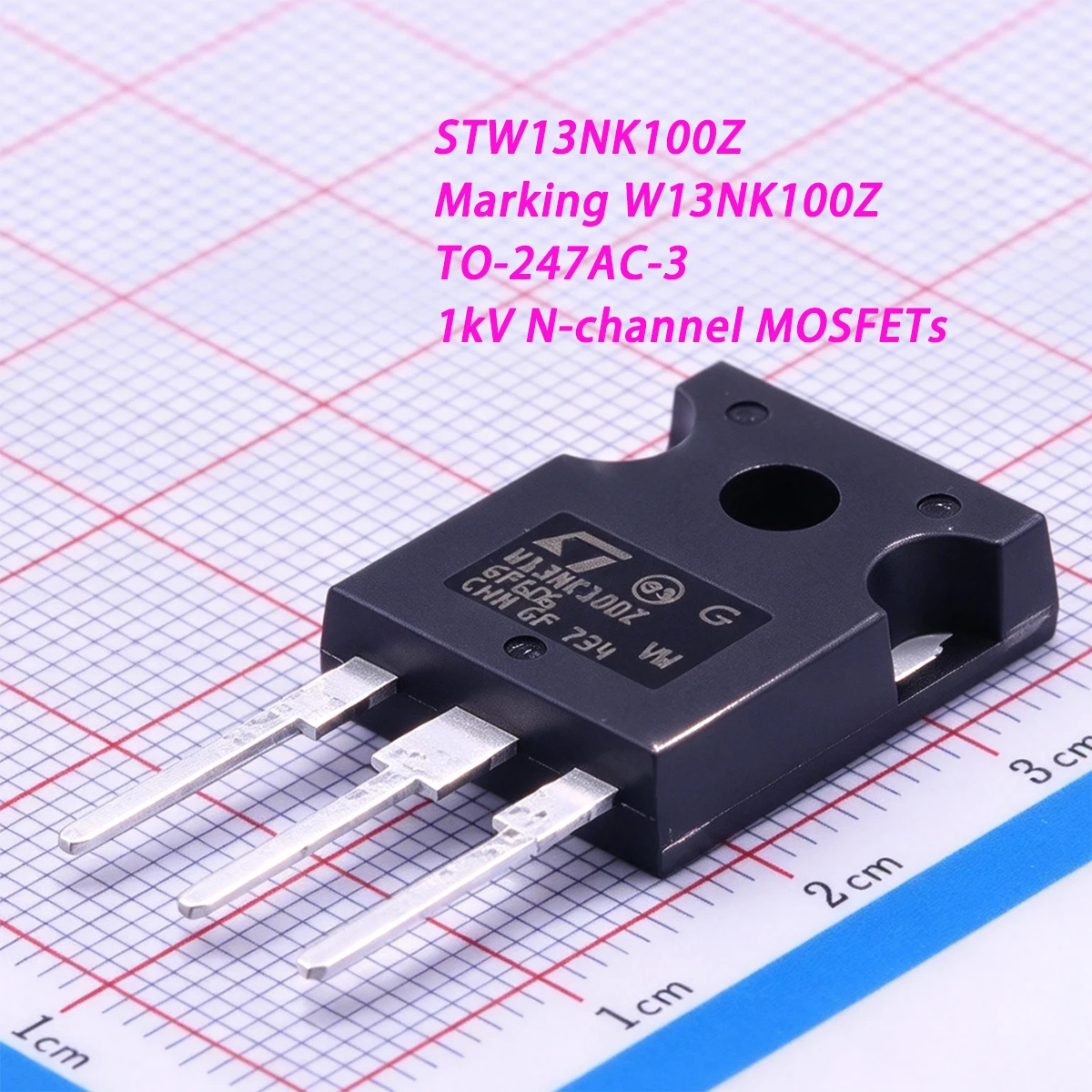 1PCS STW13NK100Z Marking W13NK100Z TO-247AC 1kV 1000V 13A 350W 700mΩ 0.7Ω N-channel NEW Original Field-Effect Transistor MOSFETs