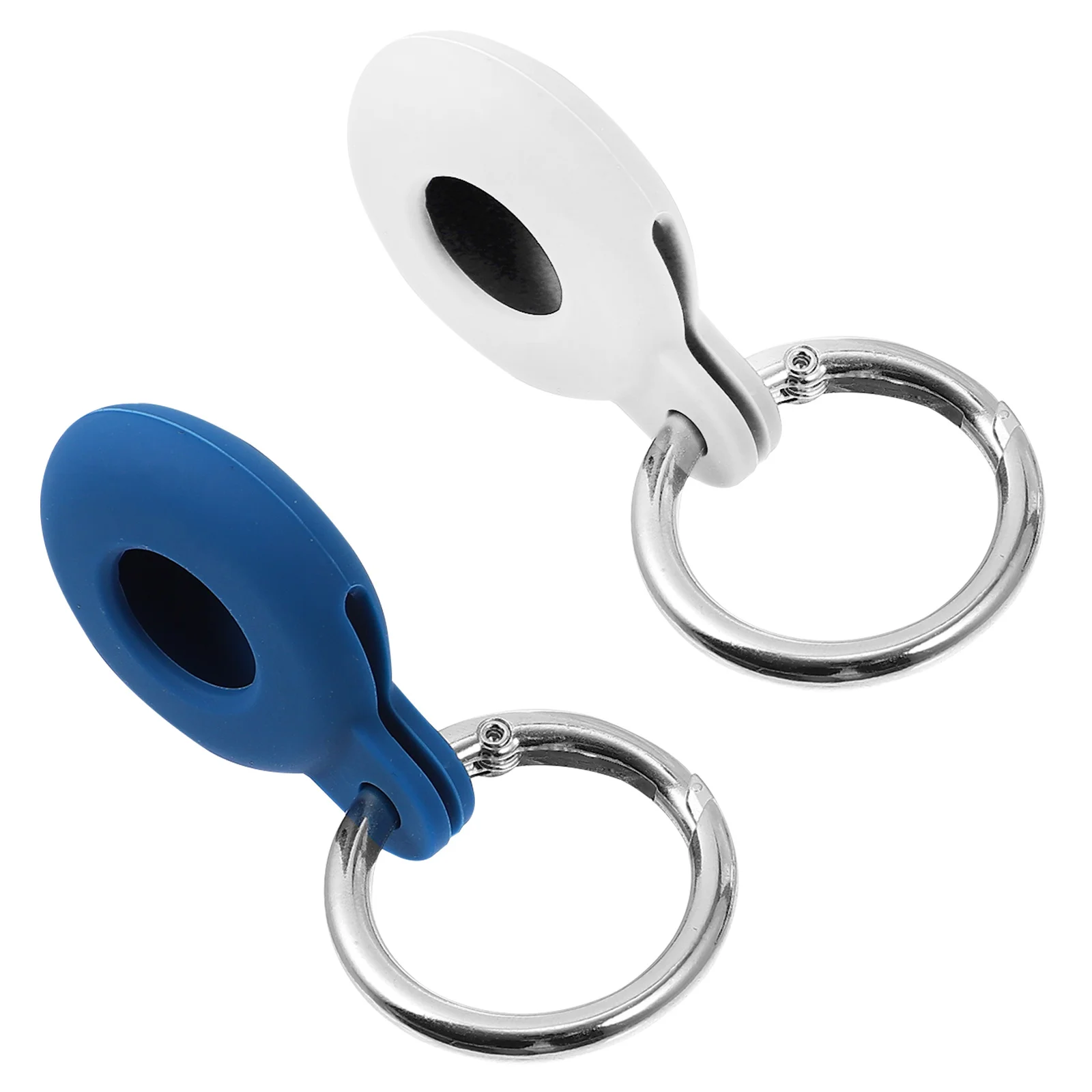 2pcs Silicone Protective Case For Smart Tracer Anti-Scratch Durable Cover With Keychain Compatible With Airtags