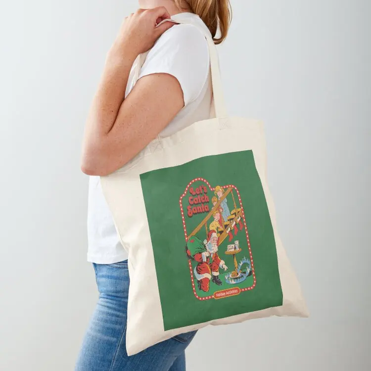 

Let's Catch Santa Tote Bag Shopper bag tote bag canvas shopping Candy bags