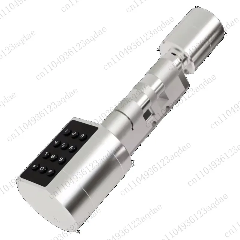 Smart Lock Cylinder for Security Doors Universal Fingerprint & Password Lock Interior Wooden Door Lock [No Drilling Required]