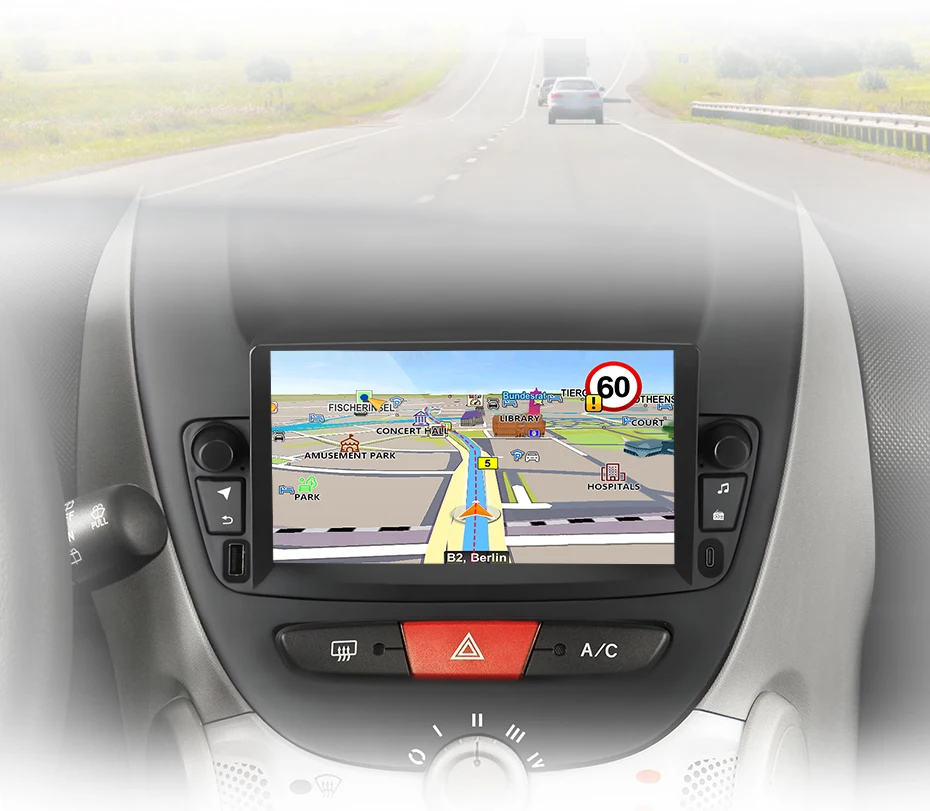 Junsun Android 15 Autoradio für Peugeot 107, Citroen C1, Toyota Aygo 2005, intelligentes Fahrzeugsystem, Apple CarPlay, GPS-Bildschirm. – Detail 15