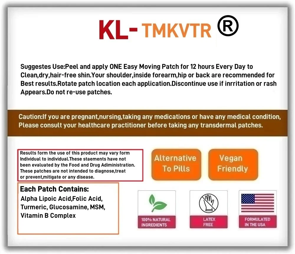 30 remendos para suporte de saúde do nervo ciático, remendos transdermicos com ácido alfa lipoico, ácido fólico, cúrcuma, glucosamina
