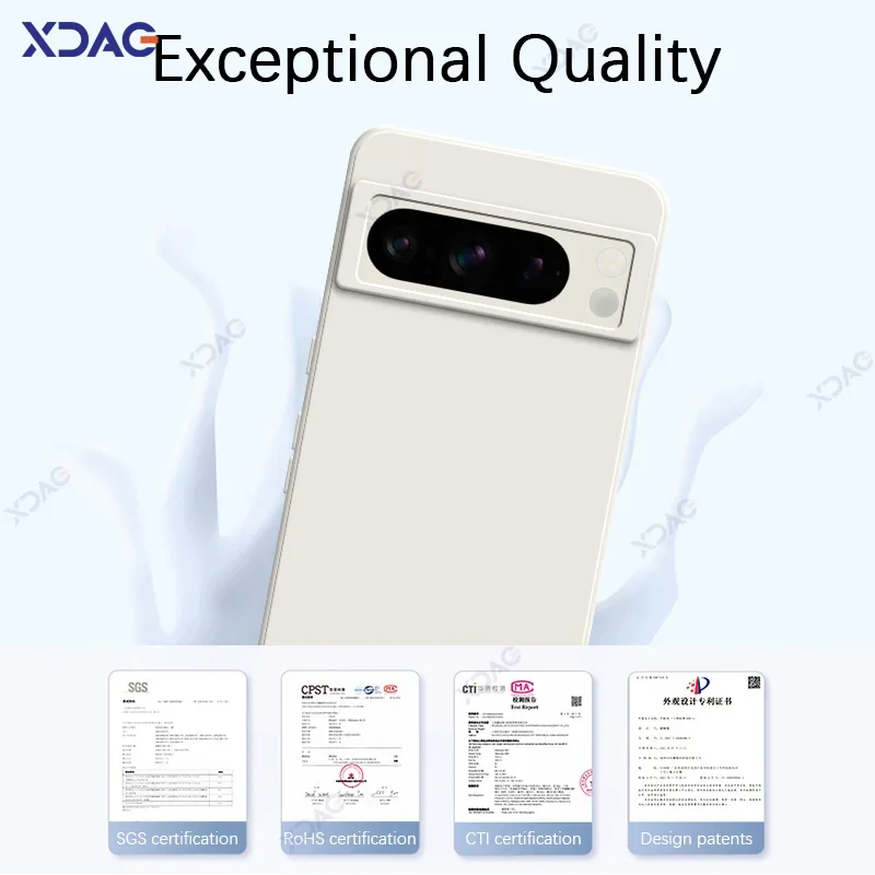 جرابات هاتف أصلية لطيفة لجوجل بيكسل 8 8A Pro 5G ، غطاء خلفي سيليكون سائل مربع بالكامل ، حقيبة فاخرة