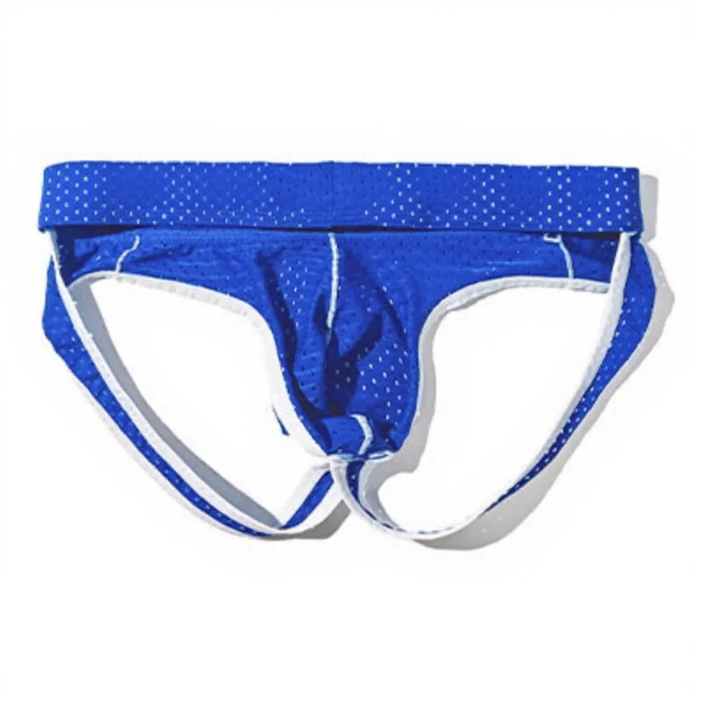 1PC Men Backless Erotic Underwear Sexy Bulge Pouch G-String Low Waist Breathable Thongs Mesh Sheer Butt Exposed Panties