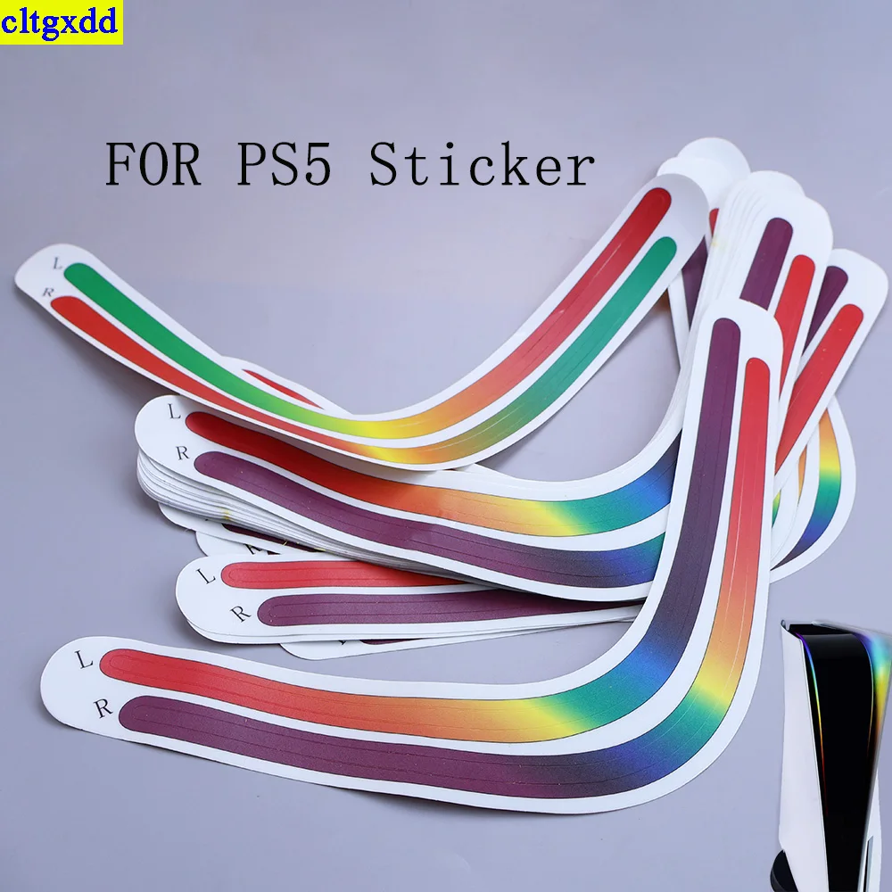 

Cltgxdd 1piece FOR PS5 host controller rainbow light strip gradient sticker self-adhesive paper LED light strip game accessories