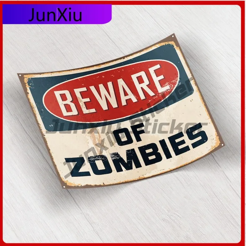 

Grunge Old Sign Beware Of Zombies Sign Vinyl Car Sticker Bumper Camper Windows Windshield Decal X 500 Motorcycle Stickers Custom