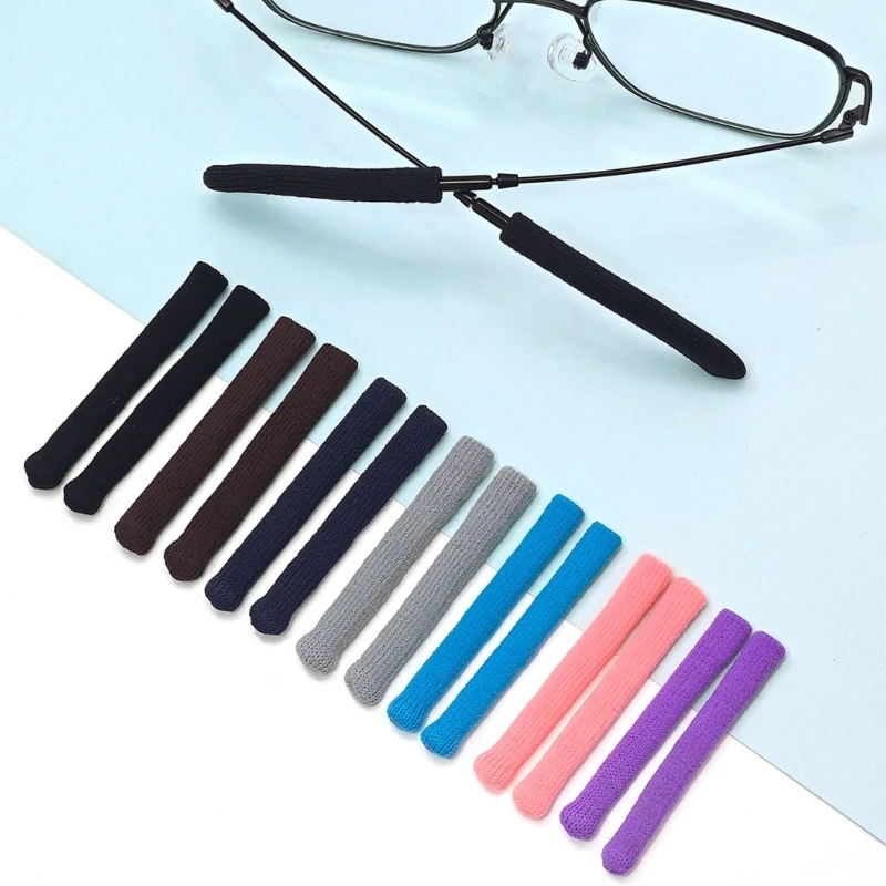 

X6HE 10 пар защитных трикотажных чехлов для ног очков, чтобы избежать повреждений при скольжении, обеспечивая долговечность и