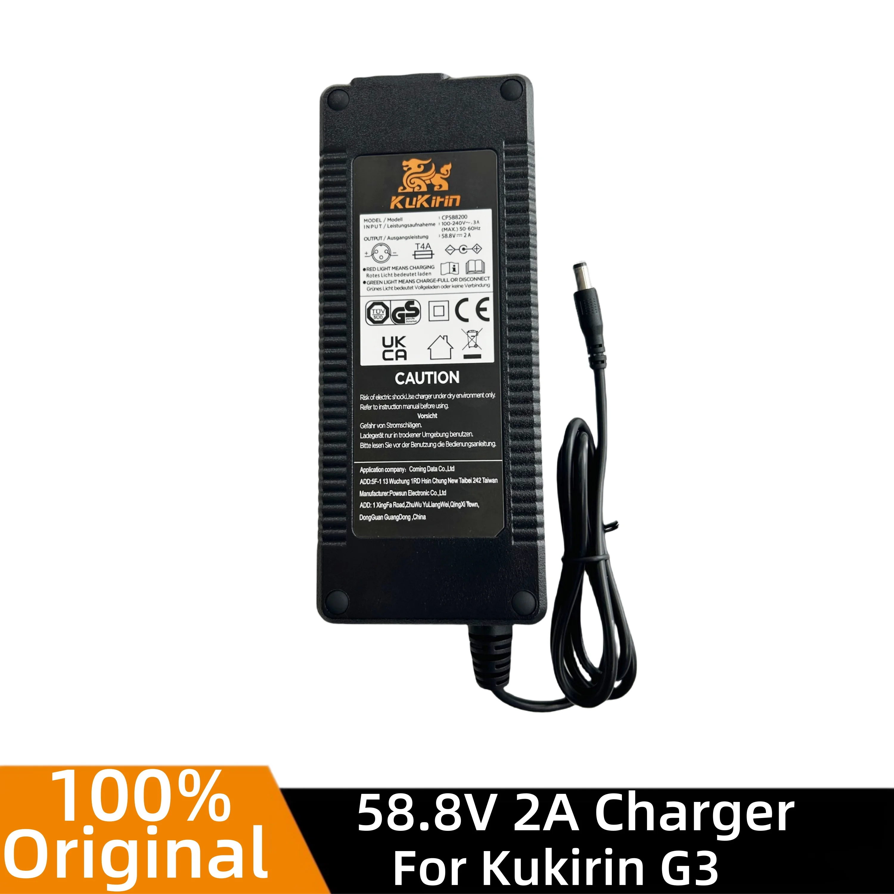 Original 58.8V 2.0A Lithium Charger For Kugoo Kukirin G3 Electric Scooter Battery Charger Parts Replacement Accessories