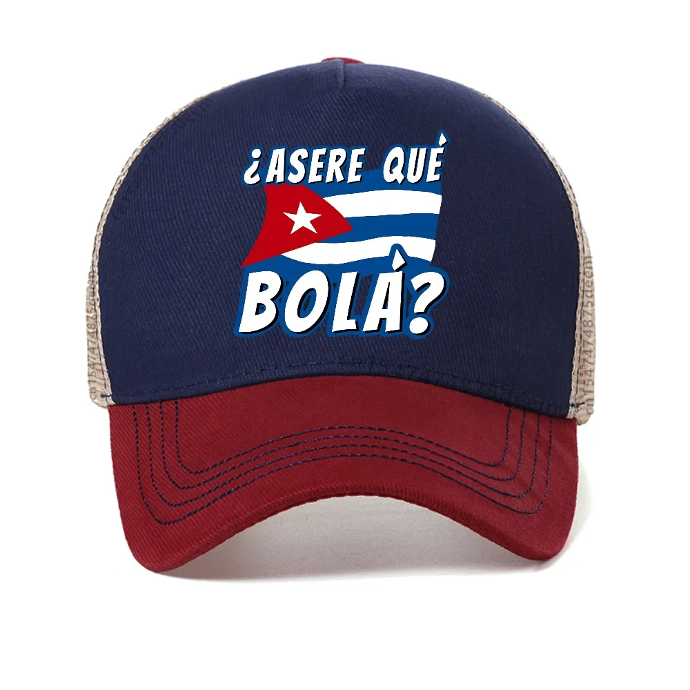 

Funny Cuban Saying Cuba print baseball cap fashion Harajuku Flag sun hat adjustable mesh trucker hats Snapback Caps