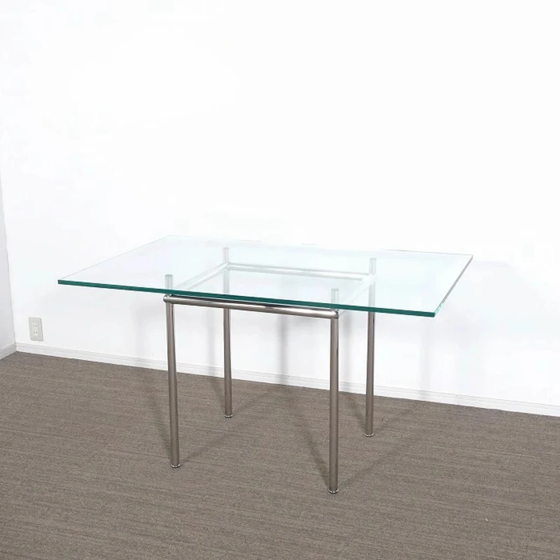 

Tempered glass dining table negotiation Corbusier table