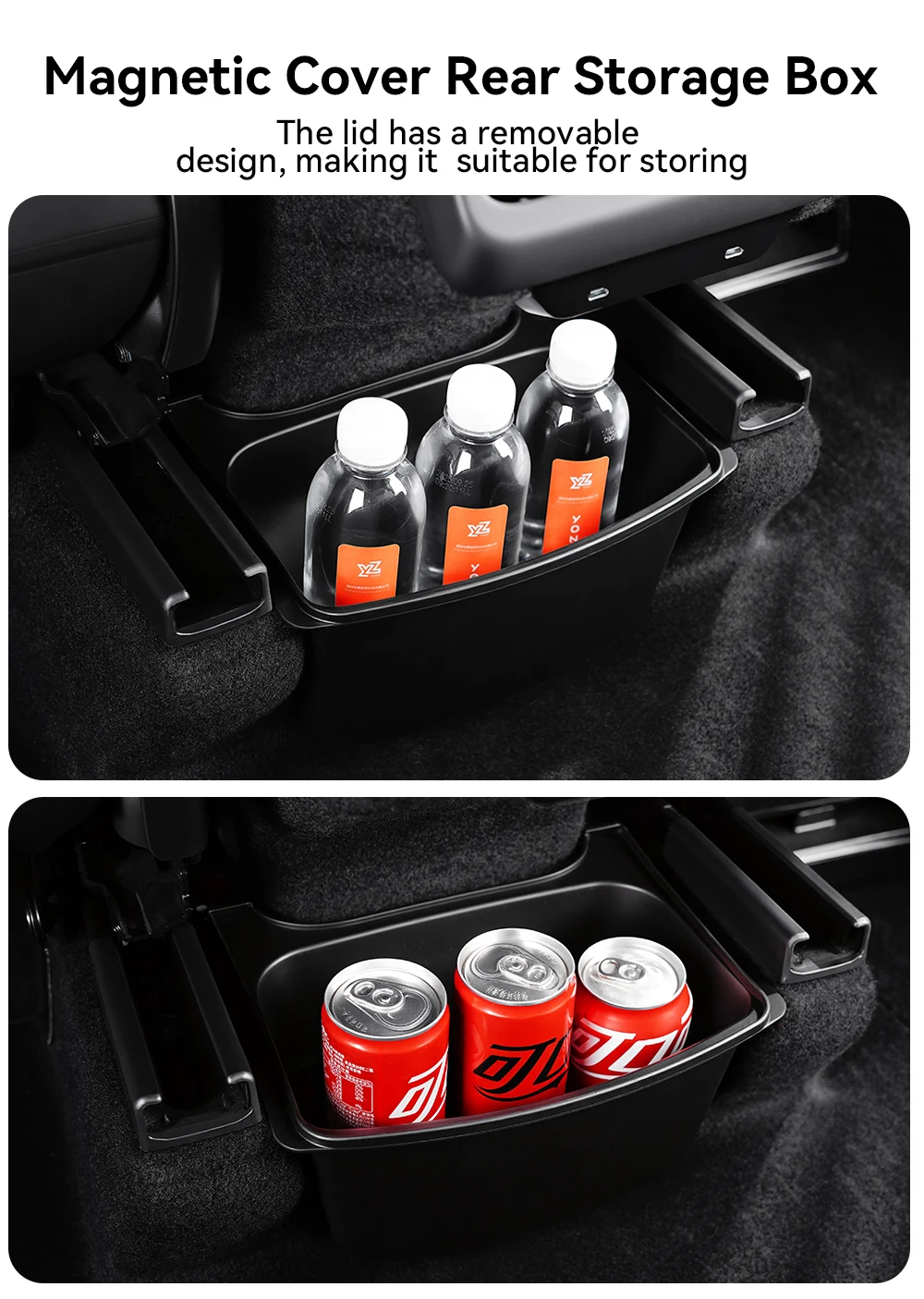 YZ Für Tesla Model Y YL Juniper Rücksitz-Aufbewahrungsbox Mittelkonsolen-Fächer Rücksitz-Mülleimer Müllbeutel-Ablage Auto-Zubehör – Detail 19