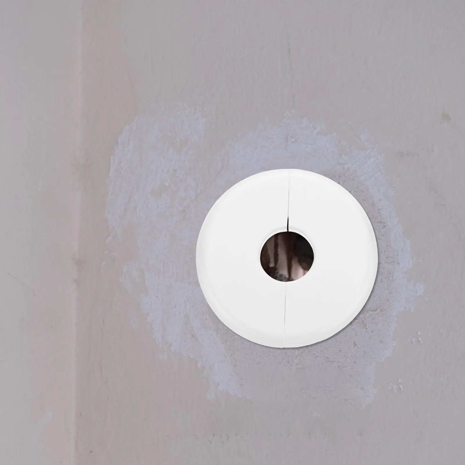 6Pcs Round Escutcheon Plate Wall Split Flange Pipe Cover Durable Material for Home Decor 22.5mm Inner Diameter