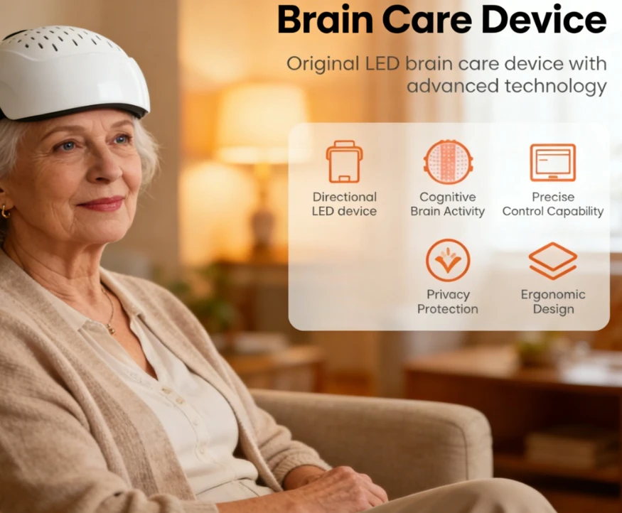 Motor Function Recovery Light Helmet for Stroke & TBI Rehabilitation, 12-Zone Independent Control for Targeted Brain Stimulation