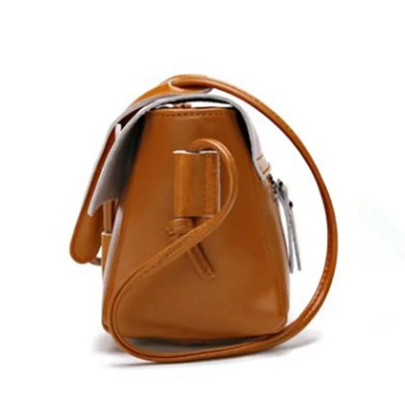 Cowhide Brand Genuine Leather Crossbody Bag Women Messenger Bags Cover Zipper Ladies Shoulder with High Quality Female Handbag