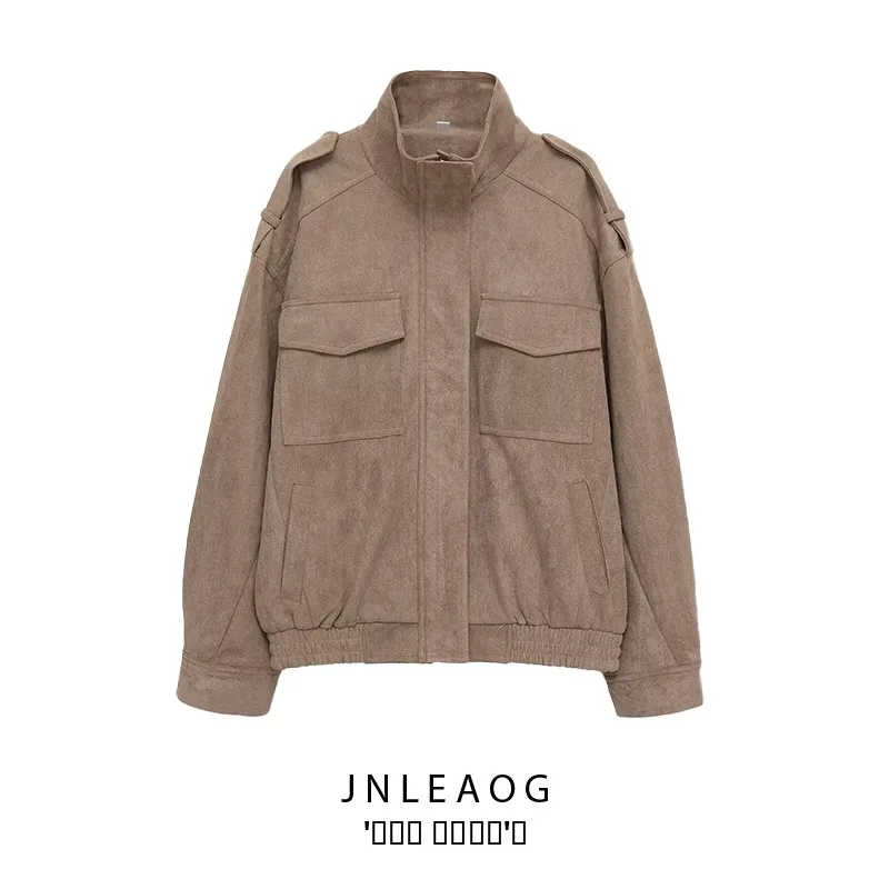 

Faionable Street Sle Повседневная верхняя одежда Jaet для женщин, осеннее новое поступление JNLEAOG, длинная застежка-молния из полиэстера