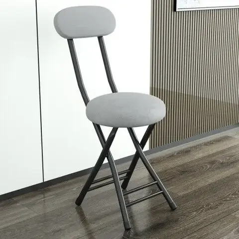 Folding Chair Home Back Chair Training Folding Stool Round Stool Outdoor Simple Computer Chair