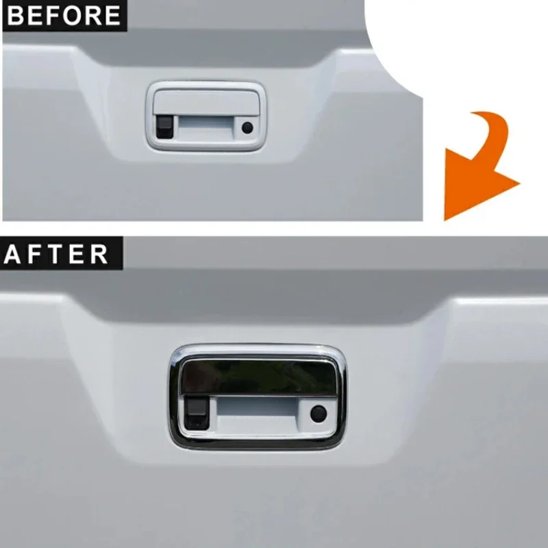 For Daihatsu ARTAI/Hijet Cargo 2021 2022 2023 ABS Black Rear Tailgate Door Handle Ring Handle Cover Decoration Car Accessories